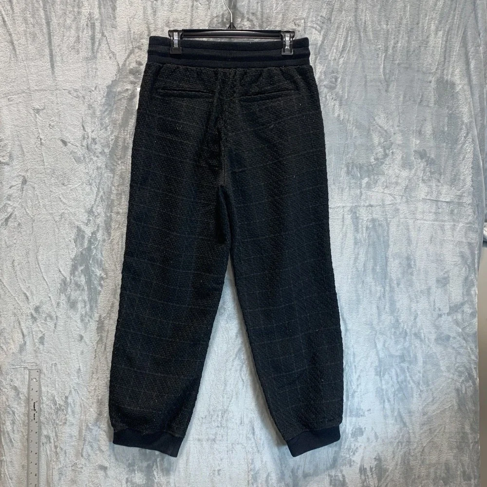 Mode of One Men's Jogger Pants M Blac‎ Regular-Fit Tapered-Leg Tweed Drawstring